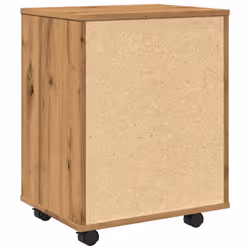 vidaXL Rolling Cabinet Office Side Table Hall Drawer Cabinet Engineered Wood - artisan oak - Additional view 6