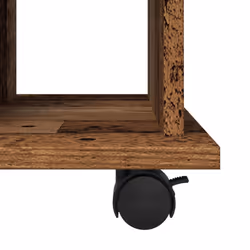 vidaXL Rolling Cabinet Office Side Table Hall Drawer Cabinet Engineered Wood - old wood - Additional view 7