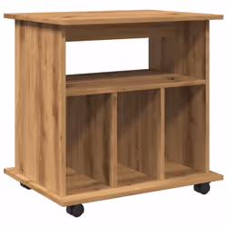 vidaXL Rolling Cabinet Office Side Table Hall Drawer Cabinet Engineered Wood - artisan oak