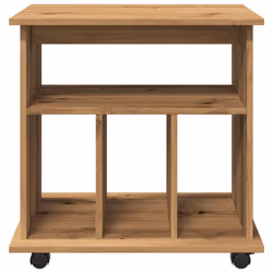 vidaXL Rolling Cabinet Office Side Table Hall Drawer Cabinet Engineered Wood - artisan oak - Additional view 4