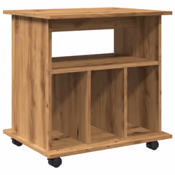 vidaXL Rolling Cabinet Office Side Table Hall Drawer Cabinet Engineered Wood - artisan oak - Additional view 6