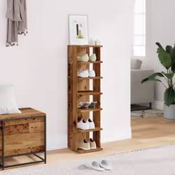 vidaXL Shoe Cabinet Household Storage Shelf Shoe Cupboard Engineered Wood - old wood, 1 pcs - Additional view 2