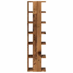 vidaXL Shoe Cabinet Household Storage Shelf Shoe Cupboard Engineered Wood - old wood, 2 pcs - Additional view 4