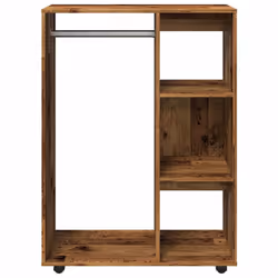 vidaXL Wardrobe Bedroom Rack Closet Clothes Storage Organiser Engineered Wood - old wood - Additional view 4