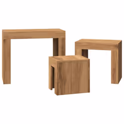 vidaXL Nesting Coffee Tables Hall End Table Side Table Engineered Wood 3 pcs - artisan oak - Additional view 4