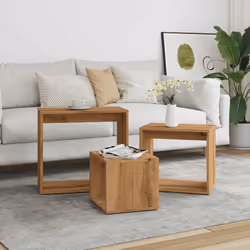 vidaXL Nesting Tables Living Room Side Table End Table 3 pcs Engineered Wood - artisan oak - Additional view 2