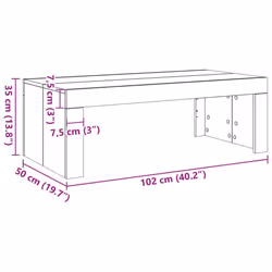 vidaXL Coffee Table Hallway End Table Side Table Old Wood Engineered Wood - old wood - Additional view 3