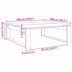 vidaXL Coffee Table Living Room End Table Sofa Couch Table Engineered Wood - old wood - Additional view 8