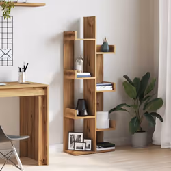 vidaXL Book Cabinet Artisan Oak 48x25.5x140 cm Engineered Wood bookshelf - Additional view 2