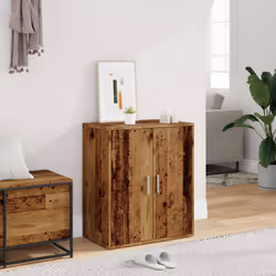 vidaXL Shoe Cabinet Shoe Storage Rack Organiser Shoe Cupboard Engineered Wood - old wood