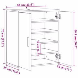 vidaXL Shoe Cabinet Shoe Storage Rack Organiser Shoe Cupboard Engineered Wood - old wood