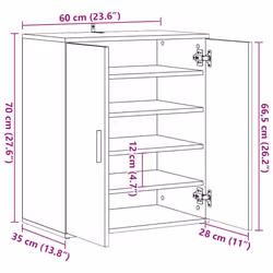 vidaXL Shoe Cabinet Shoe Storage Rack Organiser Shoe Cupboard Engineered Wood - artisan oak