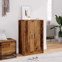 vidaXL Shoe Bench Hallway Bench Seat Shoe Organiser Shoe Rack Engineered Wood - old wood