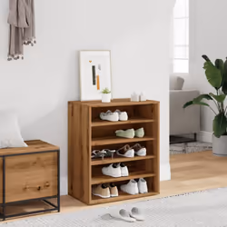 vidaXL Shoe Cabinet Shoe Storage Rack Organiser Shoe Cupboard Engineered Wood - artisan oak