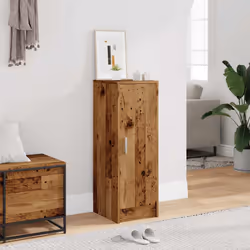 vidaXL Shoe Cabinet Engineered Wood Shoe Storage Shelf Rack Set Multi Colours - old wood - Additional view 2