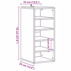 vidaXL 1/2x Shoe Bench Chipboard Shoe Organiser Rack Hall Bench Multi Colours - old wood, 1 pcs - Additional view 10