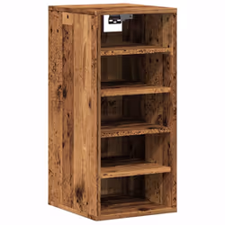 vidaXL 1/2x Shoe Bench Chipboard Shoe Organiser Rack Hall Bench Multi Colours - old wood, 1 pcs - Additional view 6