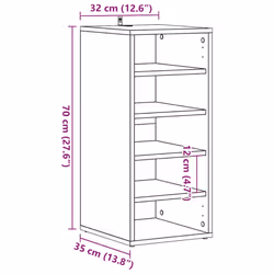vidaXL 1/2x Shoe Bench Chipboard Shoe Organiser Rack Hall Bench Multi Colours - artisan oak, 2 pcs - Additional view 3
