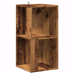 vidaXL Corner Cabinet Rack Standing Shelf Storage Cabinet Engineered Wood - old wood, 33 x 33 x 67 cm