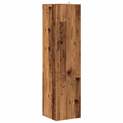 vidaXL Corner Cabinet Rack Standing Shelf Storage Cabinet Engineered Wood - old wood, 33 x 33 x 132 cm - Additional view 4