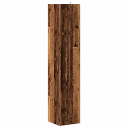vidaXL Corner Cabinet Rack Standing Shelf Storage Cabinet Engineered Wood - old wood, 33 x 33 x 165 cm - Additional view 5