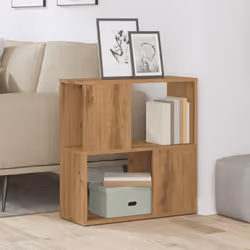 vidaXL Book Cabinet Highboard Book Rack Display Storage Shelf Engineered wood - artisan oak