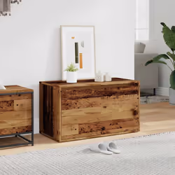 vidaXL Hall Bench 80x40x45 cm Old Wood Engineered Wood box bench