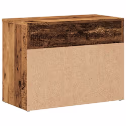 vidaXL Shoe Bench Hallway Bench Seat Shoe Organiser Shoe Rack Engineered Wood - old wood - Additional view 5