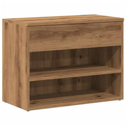 vidaXL Shoe Bench Hallway Bench Seat Shoe Organiser Shoe Rack Engineered Wood - artisan oak