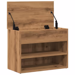 vidaXL Shoe Bench Hallway Bench Seat Shoe Organiser Shoe Rack Engineered Wood - artisan oak - Additional view 6
