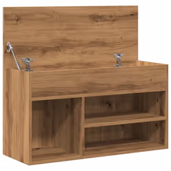 vidaXL Shoe Bench Hallway Bench Seat Shoe Organiser Shoe Rack Engineered Wood - artisan oak - Additional view 6