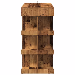 vidaXL Bar Table with Storage Rack Bar High Table Pub Table Engineered Wood - old wood - Additional view 4