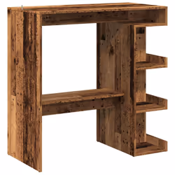 vidaXL Bar Table with Storage Rack Bar High Table Pub Table Engineered Wood - old wood - Additional view 5