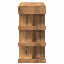 vidaXL Bar Table with Storage Rack Bar High Table Pub Table Engineered Wood - artisan oak - Additional view 4