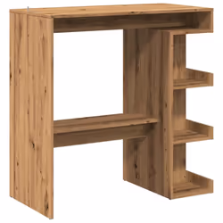 vidaXL Bar Table with Storage Rack Bar High Table Pub Table Engineered Wood - artisan oak - Additional view 5