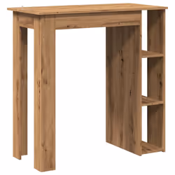 vidaXL Bar Table with Shelf Bar High Table Bistro Pub Table Engineered Wood - artisan oak - Additional view 5