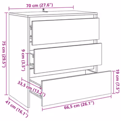 vidaXL Sideboard Storage Cupboard Cabinet Buffet Highboard Engineered Wood - old wood - Additional view 9