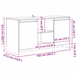 vidaXL TV Cabinet TV Stand Media TV Unit Entertainment Centre Engineered Wood - artisan oak - Additional view 9