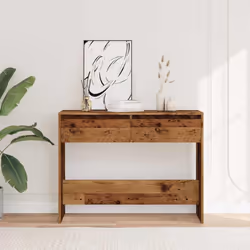 vidaXL Console Table Hallway Accent Couch Table End Side Table Engineered Wood - old wood