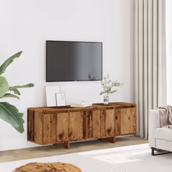 vidaXL TV Cabinet TV Stand Media TV Unit Entertainment Centre Engineered Wood - old wood