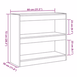 vidaXL Book Cabinet/Room Divider Storage Cabinet Home Organiser Multi Colours - old wood - Additional view 8