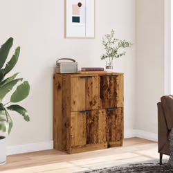 vidaXL Sideboard Console Cabinet Storage Cupboard Highboard Engineered Wood - old wood
