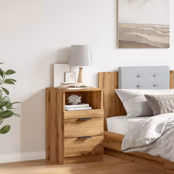 VidaXL 856846 nightstand/bedside table Oak - Additional view 4
