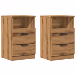 vidaXL Bedside Cabinets Nightstand Bed Table 2 pcs Artisan Oak Engineered Wood