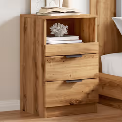 vidaXL Bedside Cabinets Nightstand Bed Table 2 pcs Artisan Oak Engineered Wood