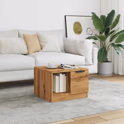 vidaXL Coffee Table Engineered Wood Couch Sofa Side Center Table Multi Colours - artisan oak