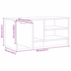 vidaXL 1/2x TV Cabinet Engineered Wood Media Unit HiFi Cabinet Multi Colours - artisan oak - Additional view 3