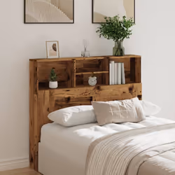vidaXL Headboard Cabinet Bed Cabinet Bed Headboard Old Wood Engineered Wood - Additional view 2