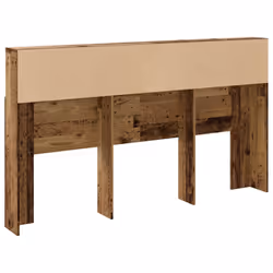 vidaXL Headboard Cabinet Bedroom Bookcase Headboard Furniture Multi Colours - old wood - Additional view 5