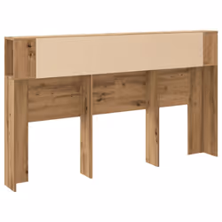 vidaXL Headboard Cabinet Bedroom Bookcase Backboard Bed Header Storage Cabinet - artisan oak - Additional view 5
